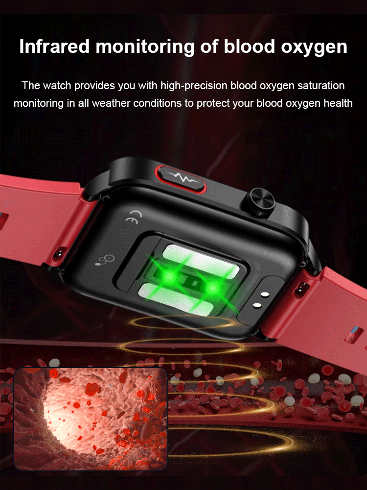 Fall Detection and Painless Blood ALL DAY Real-Time Monitoring Smart Health Watch