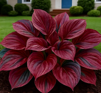 Glow-in-the-Dark Garden Magic: Rare Dark Blue Flame Hostas Seeds