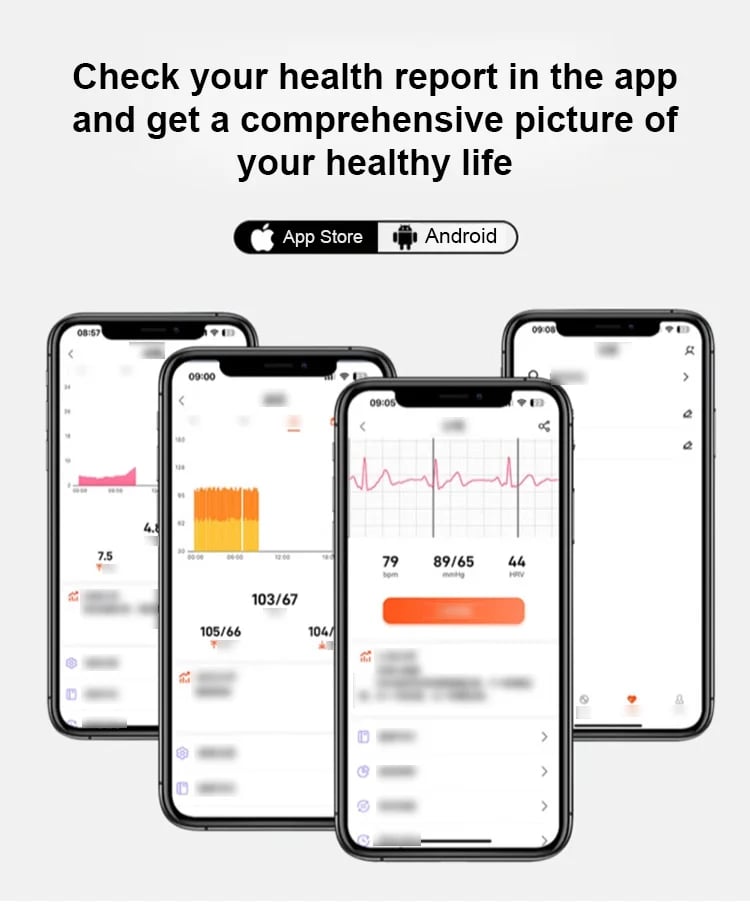 Fall Detection and Painless Blood ALL DAY Real-Time Monitoring Smart Health Watch