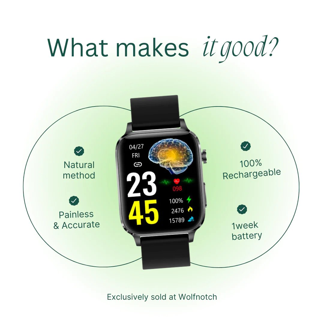 Fall Detection and Painless Blood ALL DAY Real-Time Monitoring Smart Health Watch