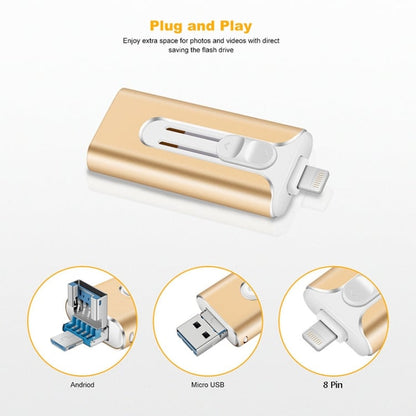 32GB~2TB Micro USB + 8 Pin + USB 3.0 3 in 1 Mobile Phone Computer U-Disk