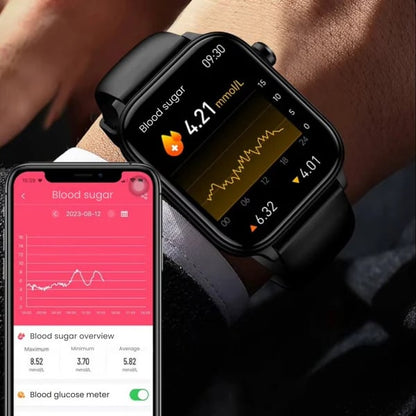 Fall Detection and Painless Blood ALL DAY Real-Time Monitoring Smart Health Watch