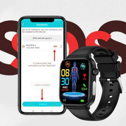 Fall Detection and Painless Blood ALL DAY Real-Time Monitoring Smart Health Watch