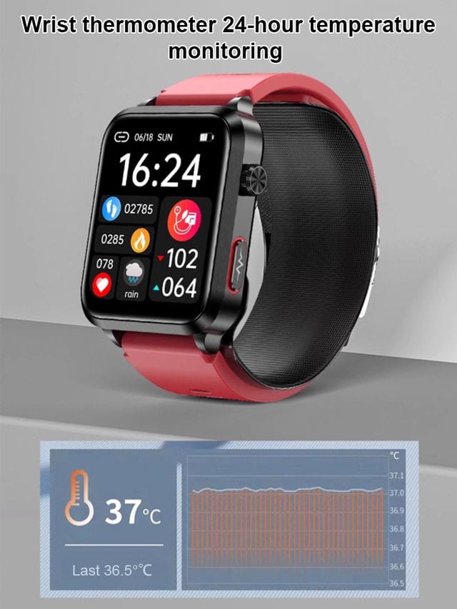 Fall Detection and Painless Blood ALL DAY Real-Time Monitoring Smart Health Watch